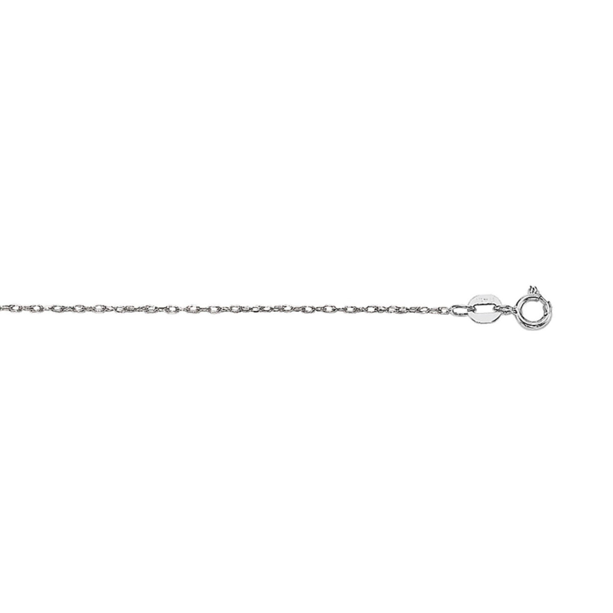 14K White Gold Machine Rope Chain Necklace (0.80 mm) - Savannah Lane Jewelry