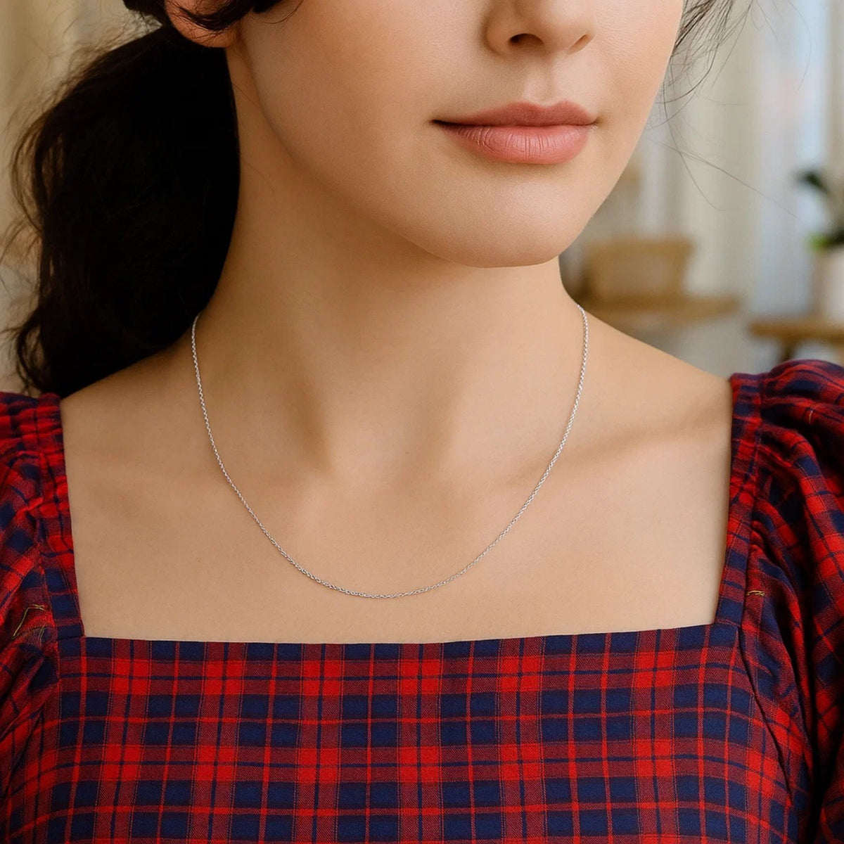 14K White Gold Machine Rope Chain Necklace (0.80 mm) - Savannah Lane Jewelry
