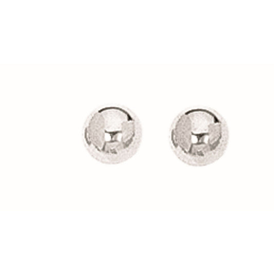 925 sterling silver 5mm ball stud earrings pair on white background