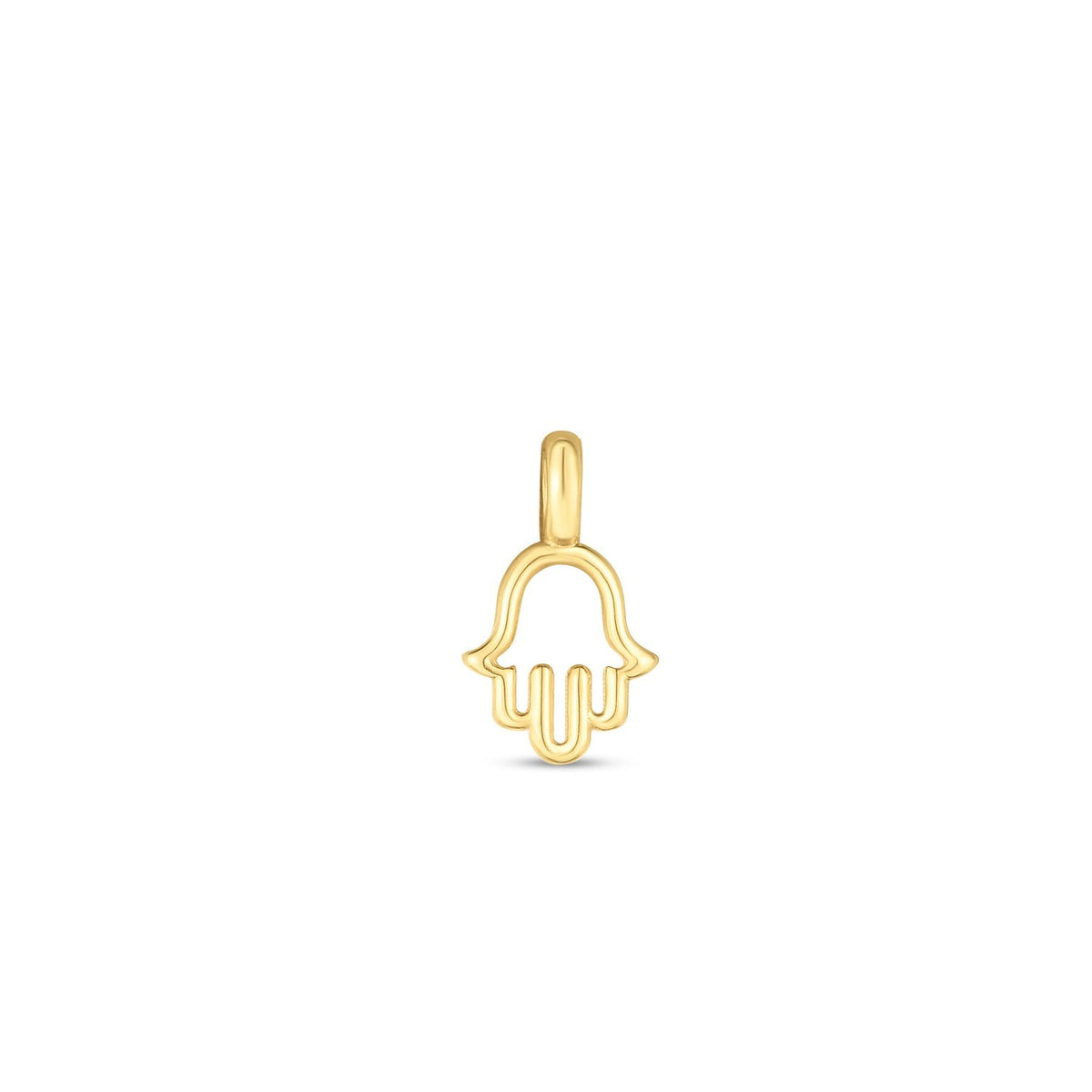 14K yellow gold Hamsa hand charm