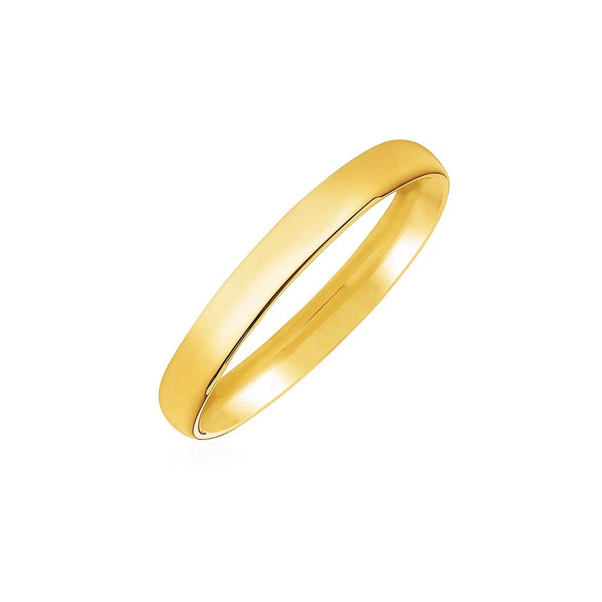 14K Yellow Gold Comfort Fit Wedding Band 3mm, classic plain gold ring for women and men, Savannah Lane Jewelry